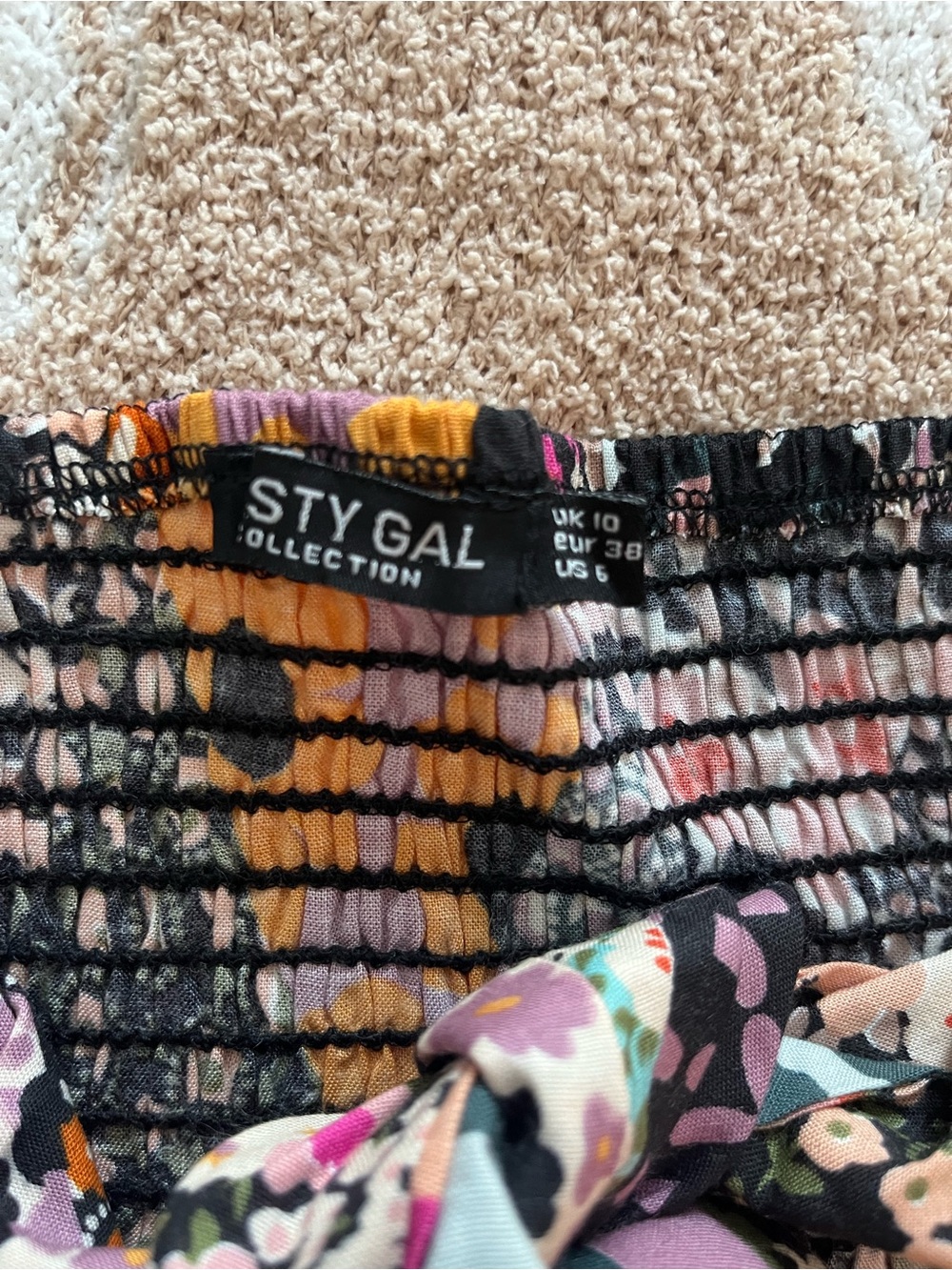 NWOT NastyGal • Multicolor Patchwork Floral Top + Pant Set - Picture 3 of 7